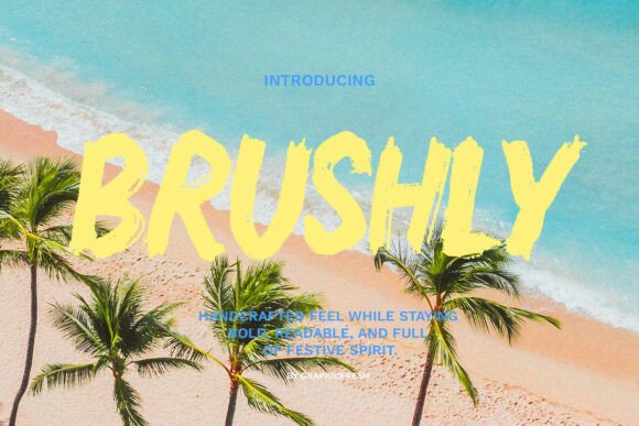 Brushly: Festive Font for Digital Design