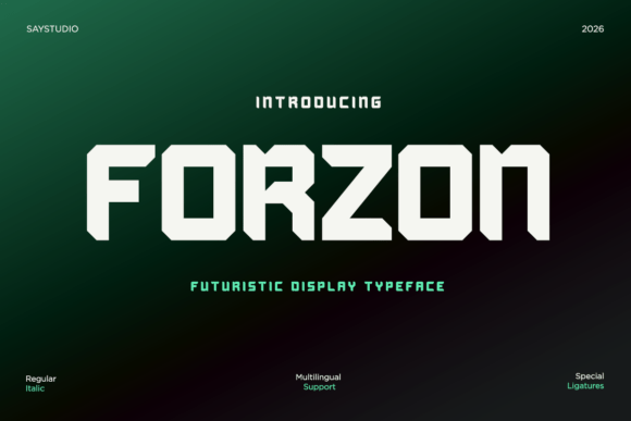 Forzon: Futuristic Display Font