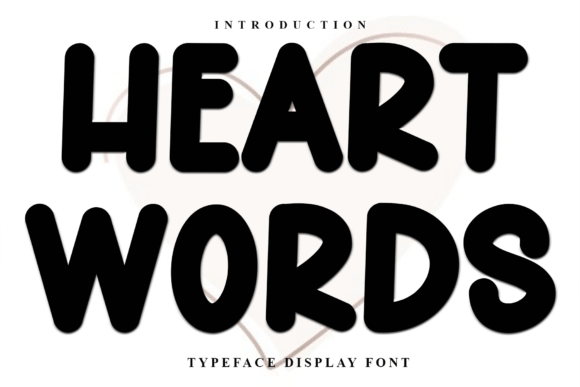 Heart Words Font for Web Design