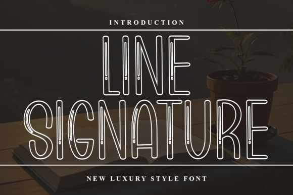 Line Signature Font for Web Design