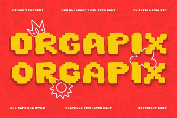 Orgapix Font: Playful Display for Small Business