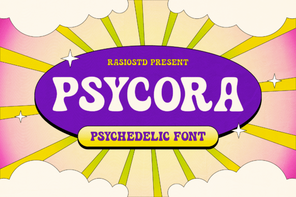 Psycora: A Psychedelic Display Font
