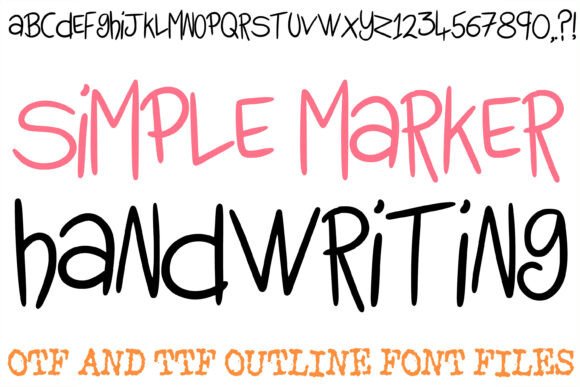 Simple Marker Font for Creative Design