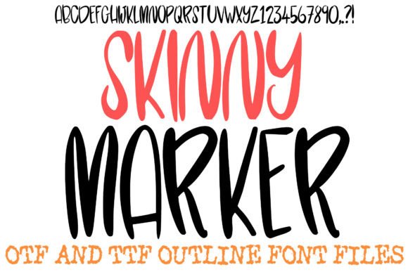 Skinny Marker Font for Web Design