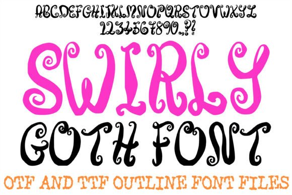 Swirly Goth Font for Web Design