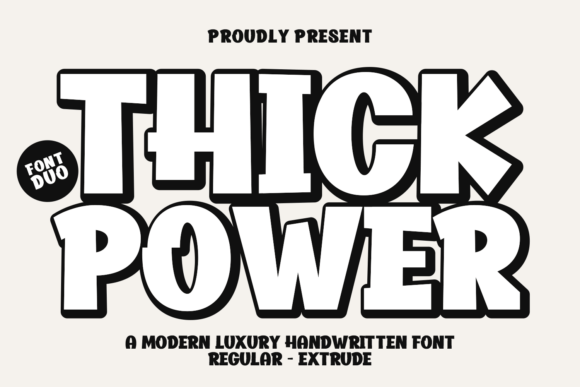 Thick Power Font for Creative Makers